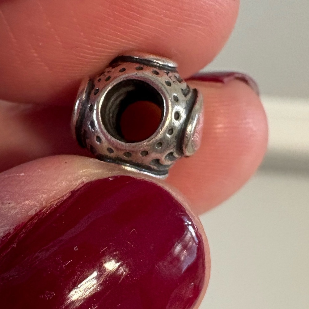 Pandora Sterling Silver Pink Rose Enamel Heart Bead | Love Charm - Picture 5 of 6